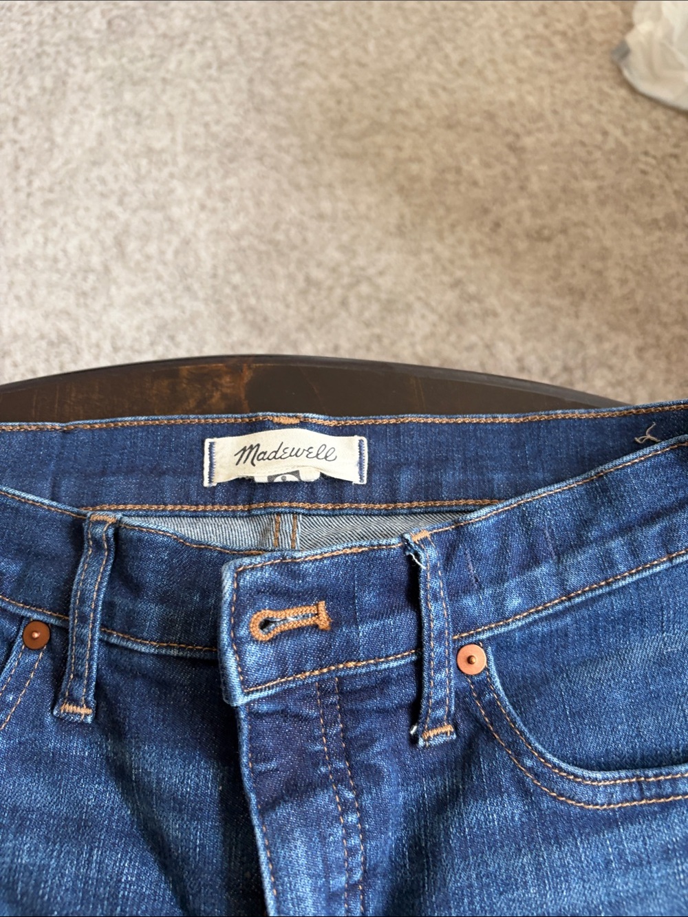 Madewell Women's Dark Blue Skinny Jeans - Picture 2 of 6